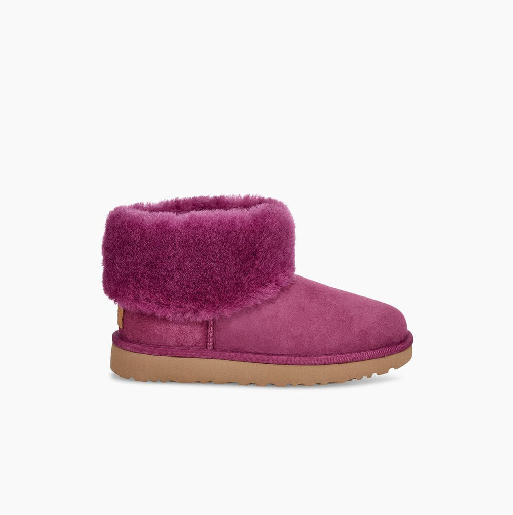 UGG Classic Mini Fluff - Boots Dame - Lyse Lilla (NO-T432)